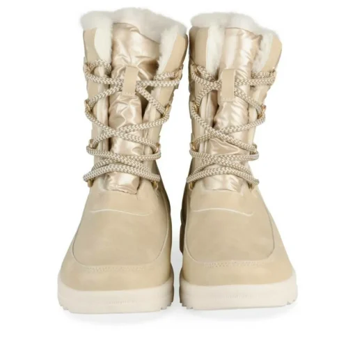 Après-ski BEIGE Femme Motif Uni Lacets