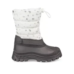 Après-ski BLANC Fille Motif Coeurs Fermeture éclair