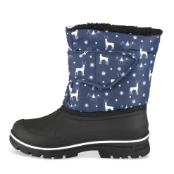 Après-ski BLEU Garçon Motif Animal Lacets
