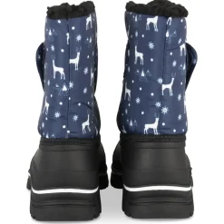 Après-ski BLEU Garçon Motif Animal Lacets