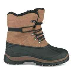 Après-ski MARRON Garçon Motif Uni Lacets