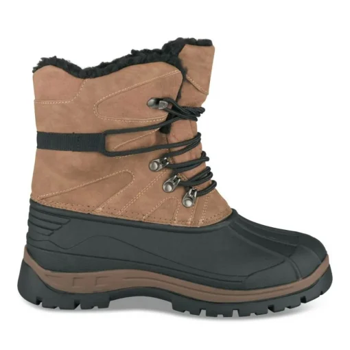 Après-ski MARRON Garçon Motif Uni Lacets