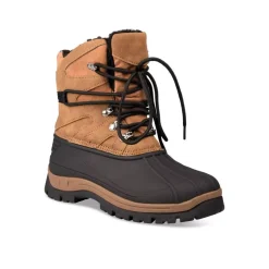 Après-ski MARRON Garçon Motif Uni Lacets