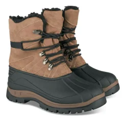 Après-ski MARRON Garçon Motif Uni Lacets