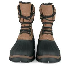 Après-ski MARRON Garçon Motif Uni Lacets