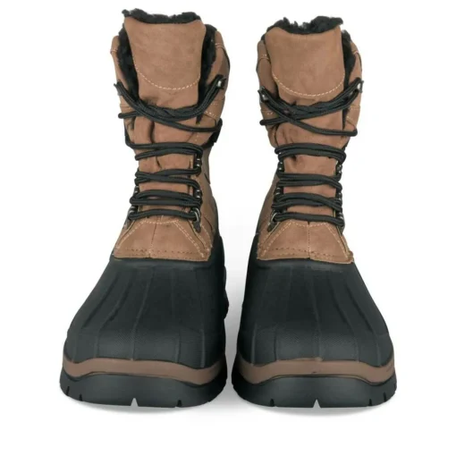 Après-ski MARRON Garçon Motif Uni Lacets