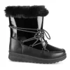 Après-ski NOIR Femme Motif Uni Lacets