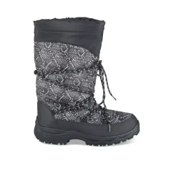 Après-ski NOIR Femme Motif Uni Lacets