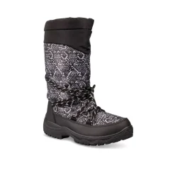 Après-ski NOIR Femme Motif Uni Lacets