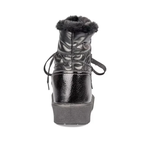 Après-ski NOIR Femme Motif Uni Lacets