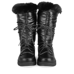 Après-ski NOIR Femme Motif Uni Lacets
