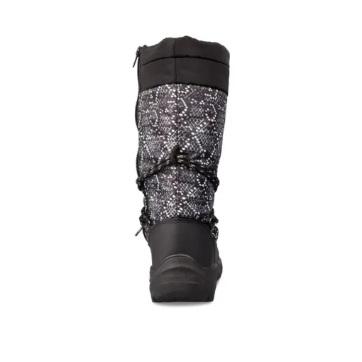 Après-ski NOIR Femme Motif Uni Lacets