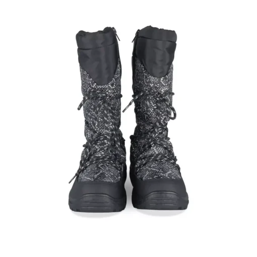 Après-ski NOIR Femme Motif Uni Lacets