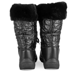 Après-ski NOIR Femme Motif Uni Lacets