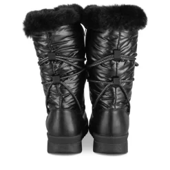 Après-ski NOIR Femme Motif Uni Lacets