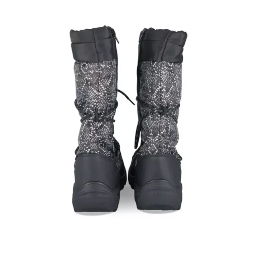 Après-ski NOIR Femme Motif Uni Lacets