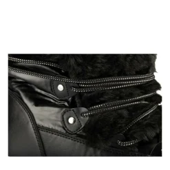 Après-ski NOIR Femme Motif Uni Lacets