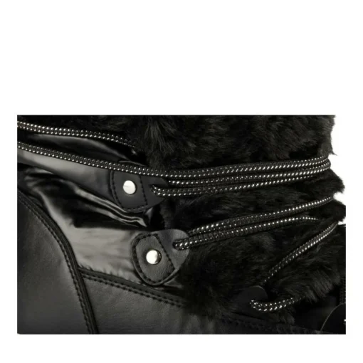 Après-ski NOIR Femme Motif Uni Lacets