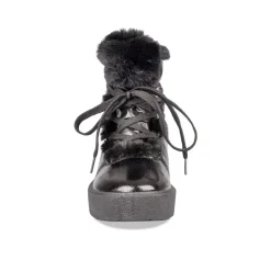 Après-ski NOIR Femme Motif Uni Lacets