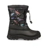 Après-ski NOIR Garçon Motif Dinosaure Fermeture éclair