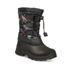 Après-ski NOIR Garçon Motif Dinosaure Fermeture éclair