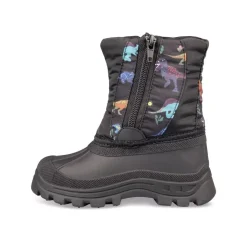 Après-ski NOIR Garçon Motif Dinosaure Fermeture éclair