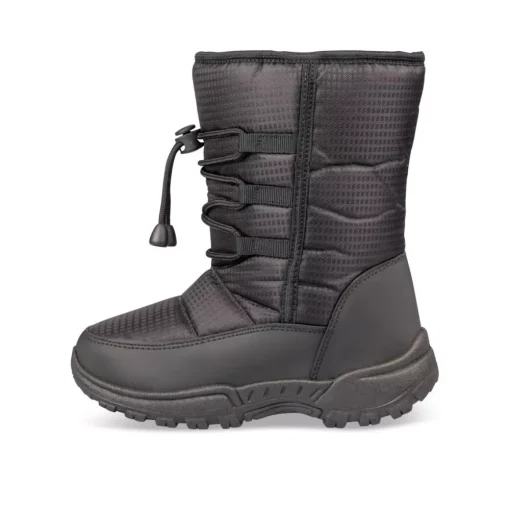 Après-ski NOIR Garçon Motif Uni Fermeture éclair