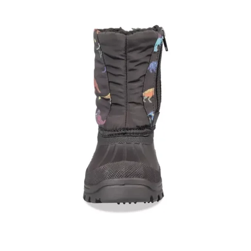 Après-ski NOIR Garçon Motif Dinosaure Fermeture éclair