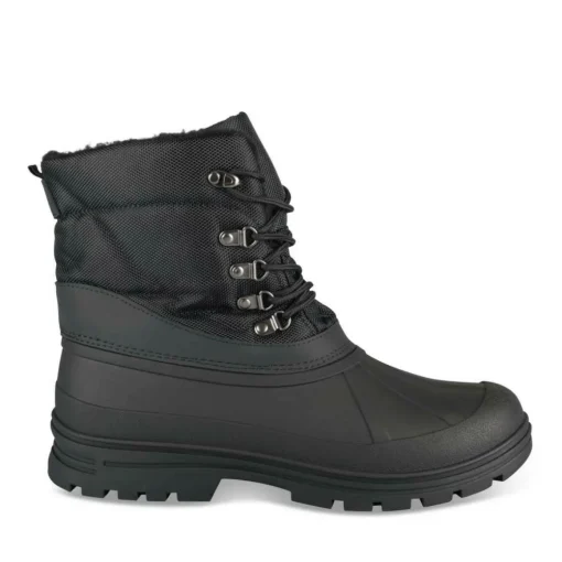 Après-ski NOIR Homme Motif Uni Lacets