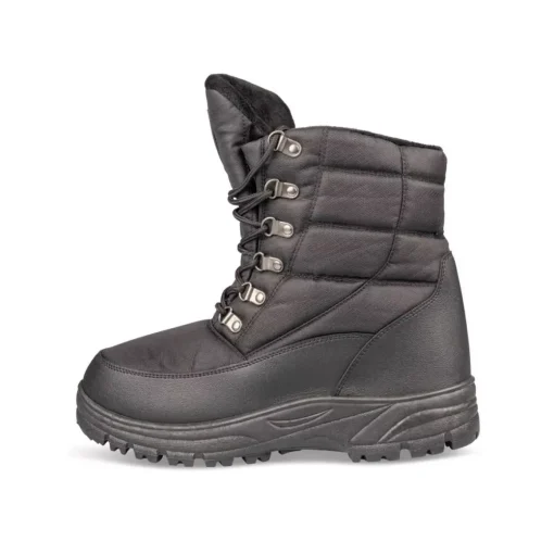 Après-ski NOIR Homme Motif Uni Lacets