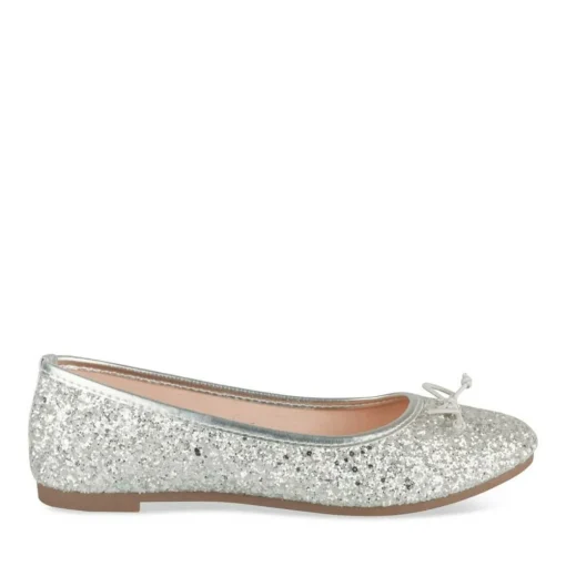 Ballerines ARGENT Fille Motif Paillettes A Enfiler