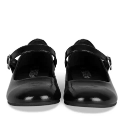 Ballerines Babies NOIR Fille Motif Vernis A Enfiler