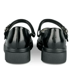 Ballerines Babies NOIR Fille Motif Vernis Scratch