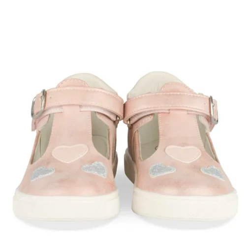 Ballerines Babies ROSE Fille Motif Coeurs Scratch