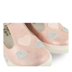 Ballerines Babies ROSE Fille Motif Coeurs Scratch