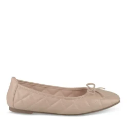 Ballerines BEIGE Femme Motif Carreaux A Enfiler