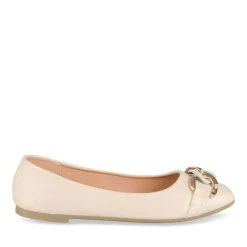 Ballerines BEIGE Femme Motif Uni A Enfiler