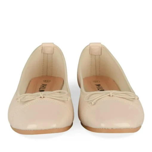 Ballerines BEIGE Femme Motif Uni A Enfiler