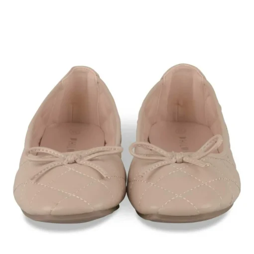Ballerines BEIGE Femme Motif Carreaux A Enfiler