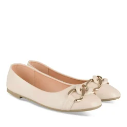 Ballerines BEIGE Femme Motif Uni A Enfiler