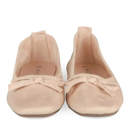 Ballerines BEIGE Femme Motif Uni A Enfiler