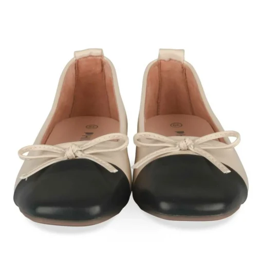 Ballerines BEIGE Femme Motif Uni A Enfiler