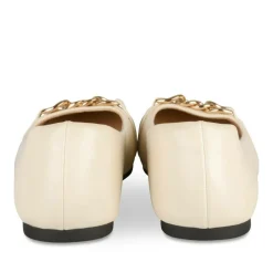 Ballerines BEIGE Femme Motif Chaîne A Enfiler