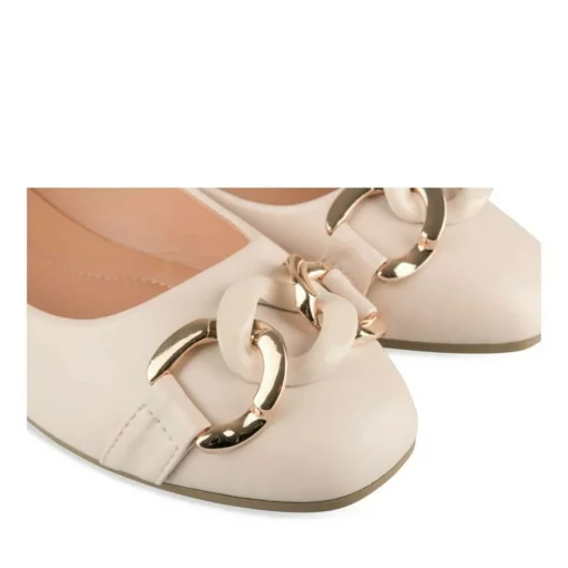 Ballerines BEIGE Femme Motif Uni A Enfiler