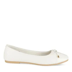 Ballerines BLANC Femme Motif Tressé A Enfiler