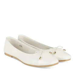Ballerines BLANC Femme Motif Tressé A Enfiler