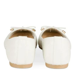 Ballerines BLANC Femme Motif Tressé A Enfiler