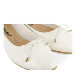 Ballerines BLANC Femme Motif Tressé A Enfiler