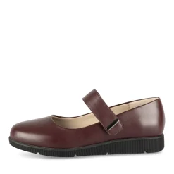Ballerines BORDEAUX Femme CUIR Motif Uni Scratch