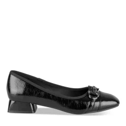 Ballerines Carré NOIR Femme Motif Chaîne A Enfiler